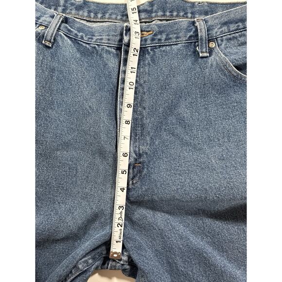 Wrangler Five Star Premium Jeans Mens 42x30 Relaxed Straight Medium Blue Denim - Picture 5 of 7